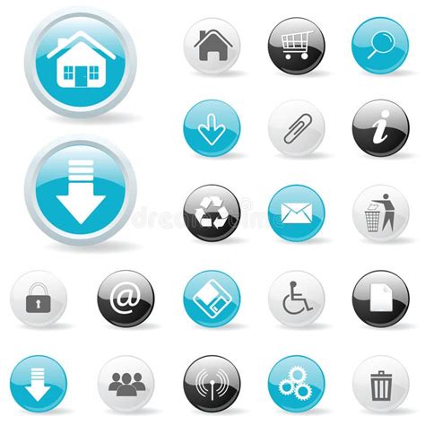 Web Icons Buttons Stock Vector Illustration Of Button 17716601