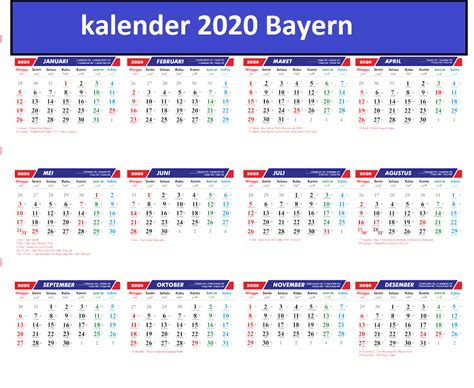 Jahreskalender selbst ausdrucken mit feiertagen fur 2018. Jahreskalender 2020 Bayern Excel | Kalender 2020 zum ...