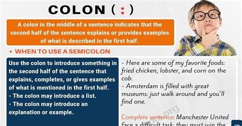 Colons can be used to start lists. Colon (:) When to Use a Colon with Colon Punctuation Rules ...