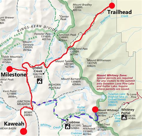 Advice Needed Shepherd Pass To Kaweah Basin And Milestone High