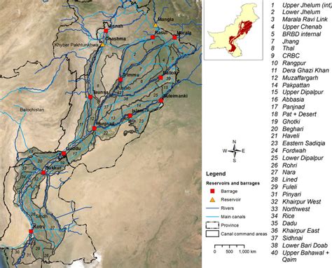 Indus Drainage System Map