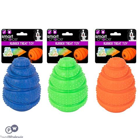 Wholesale Smart Choice Rubber Treat Dispensing Dog Toy Assorted Colours