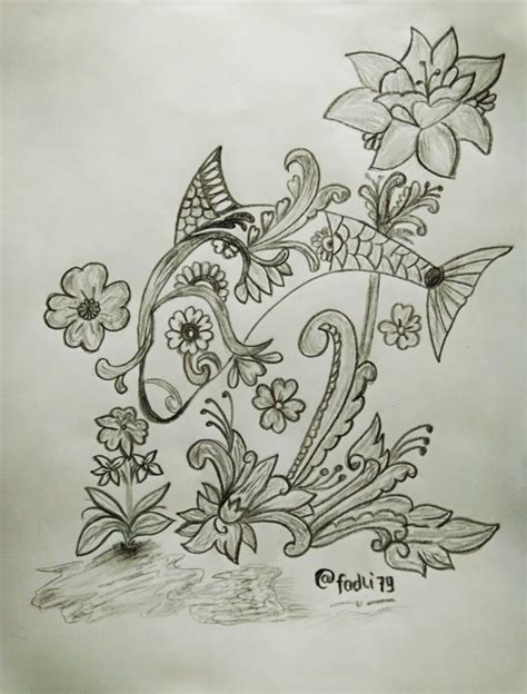 Gambar Vignette Simple Bunga Floral Vignette Stock Illustrations 94