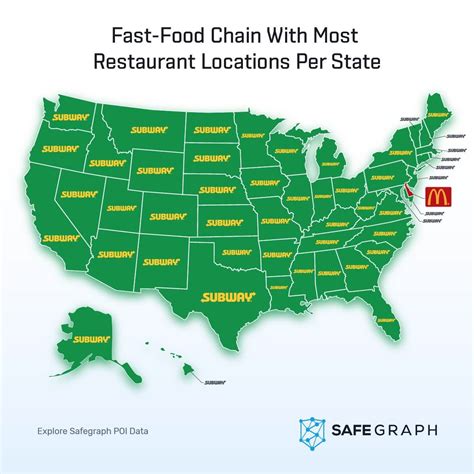 Fast Food Chains With The Most Locations Per State 2 Most Popular