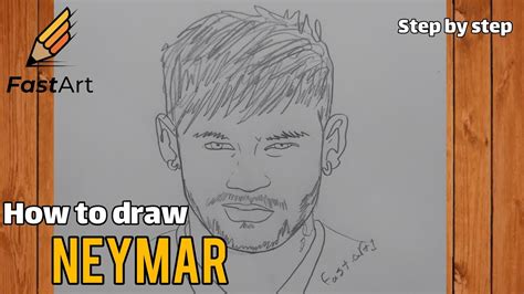 How To Draw Neymar Step By Step Easy Drawing Youtube