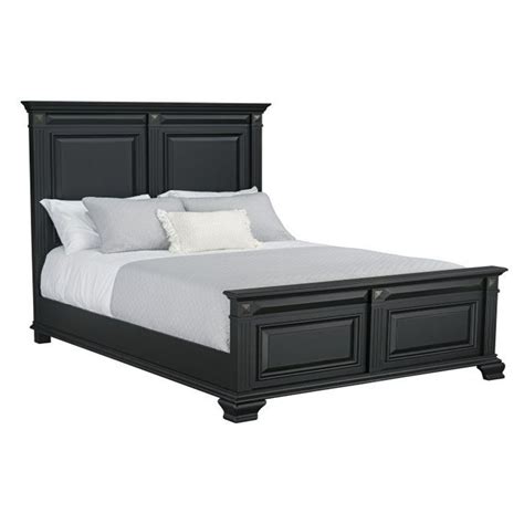 Renova Vintage Black Wood Panel Bed Queen
