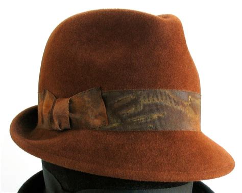 Brown Fedora Hat Felt Hat Fall Hat Winter Accessories