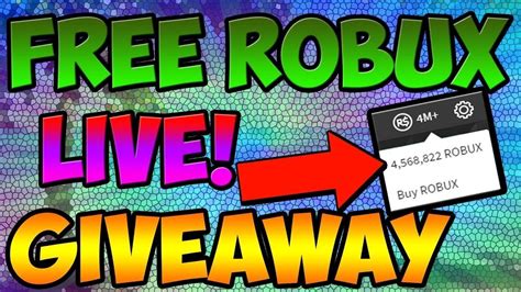Free Roblox Robux Giveaway Live Youtube