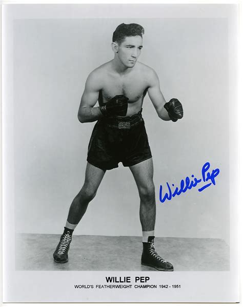 Boxing Willie Pep 1922 2006 Signed Autographed Photograph Hall Of