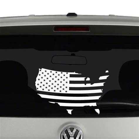 American Flag On United States Map Vinyl Decal Sticker Car