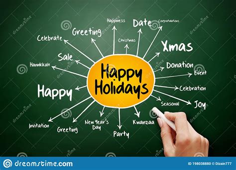 Happy Holidays Mind Map Holiday Concept Stock Photo Image Of Diagram