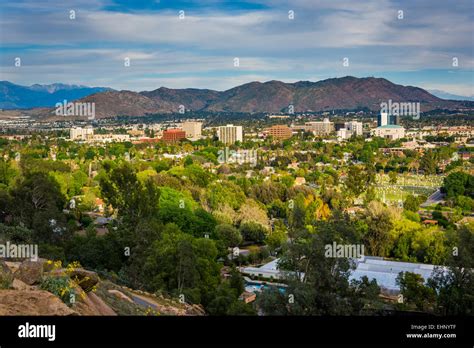View Of Distant Mountains And Riverside From Mount Rubidoux Park In