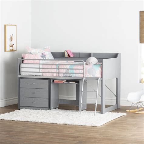 mack milo alcester twin  loft bed  desk