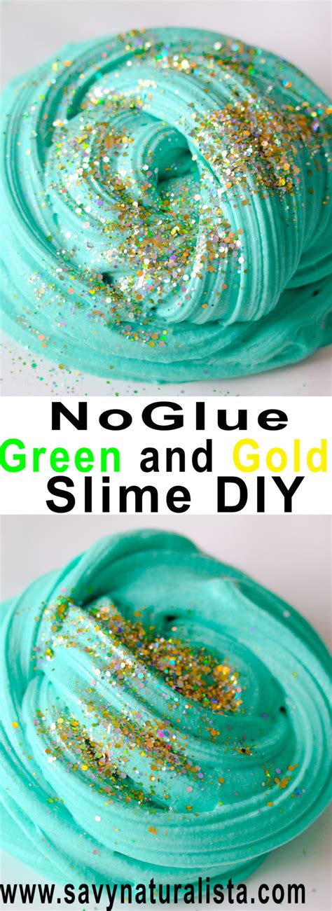 Make This Easy No Glue Glitter And Gold Dish Soap Slime With Only Three