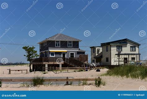 Breezy Point Queens Home New York Oceanfront Editorial Photo Image Of