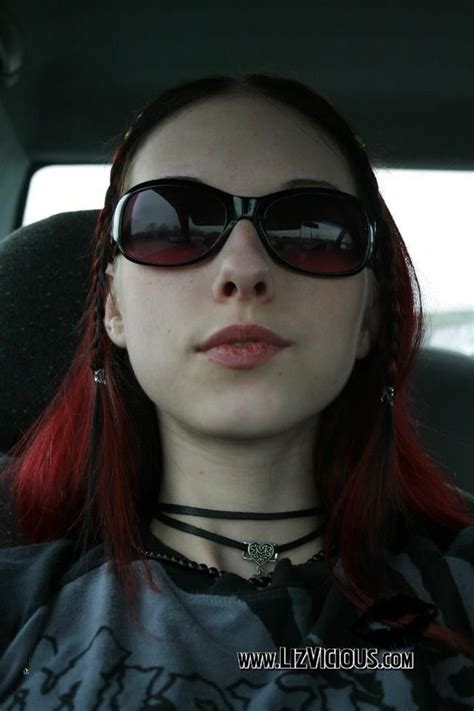 liz vicious punk pins pretty mess emo girls makeup inspo square sunglasses women redheads