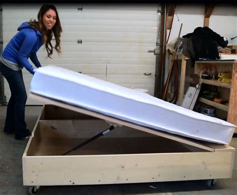 Here s a picture to illustrate how simple the wooden construction can be made. Ana White | Queen Size Lift Storage Bed - DIY Projects