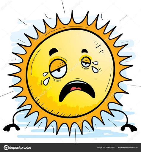 Cartoon Illustration Sun Crying Stock Vector Image By ©cthoman 209648588