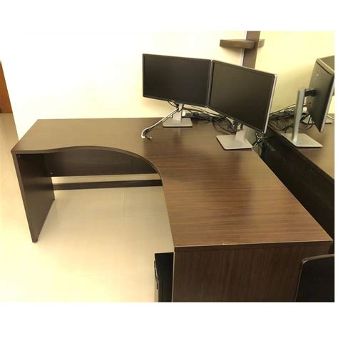 Limraz furniture l 56 engineered wood study table. (Nego.) Corner (L-Shape) Study/PC Table with Pedestal ...