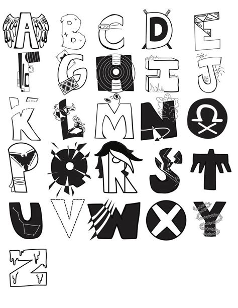X Men Alphabet Street Typography Alphabet X Men