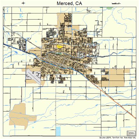 Merced California Street Map 0646898