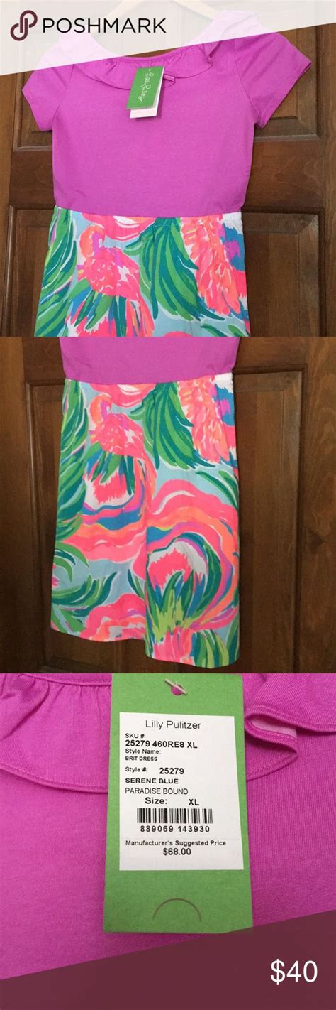 Nwt Lilly Pulitzer Brit Dress Paradise Bound Xl Lilly Pulitzer