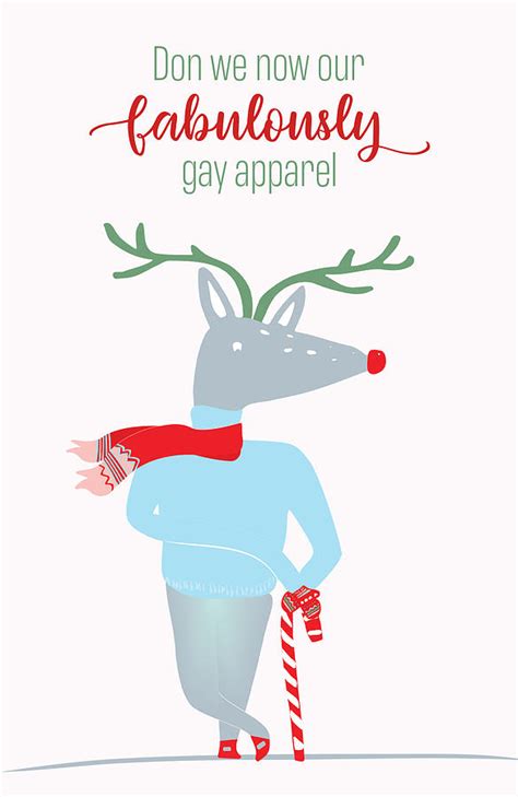 fabulously gay holiday greeting card digital art by ink well fine art america