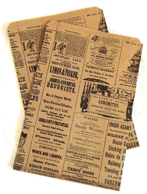 Newsprint Kraft Brown Paper Bags Paper Bags Merchandise Etsy