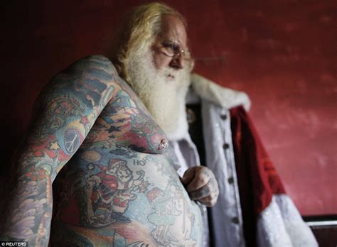 The Brazilian Shopping Centre Santa Who Is Covered In