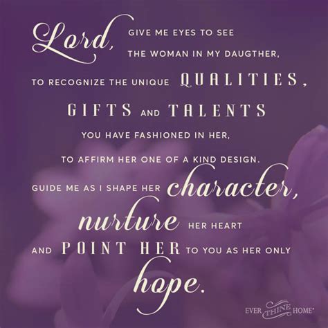 A Prayer For My Daughter Ever Thine Home