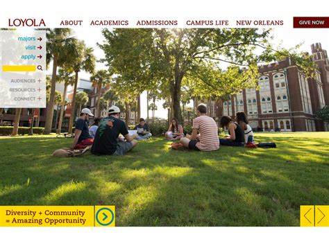 Loyola Homepage Redesign Slideshow Section By Lauren Smith Bynum On