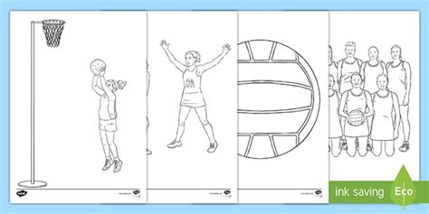 Pick your own free resource every week with our newsletter; Netball Pictures Black and White | World Cup Colouring Pages