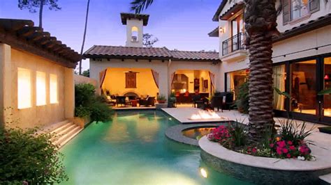 Find contemporary santa fe desert style home plans w stucco courtyard more. Image result for mexican style home plans | Hacienda style homes