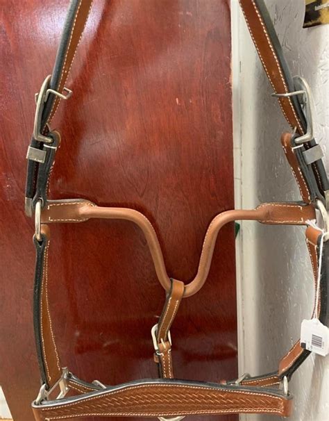 Western Leather Halter Tooled With Silver Horse Sz Toll Booth Saddle Shop