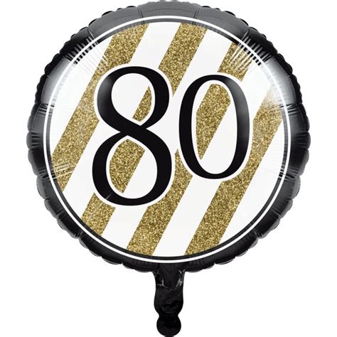 Black And Gold 80th Birthday Foil Balloon Party At Lewis Elegant Party