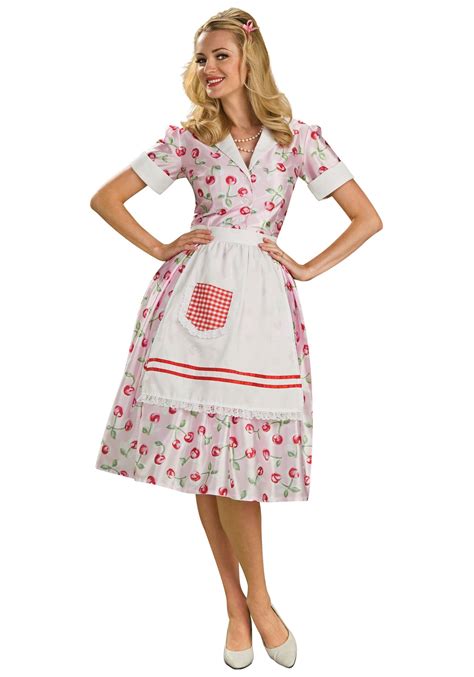 50s Housewife Costume Housewife Costume Housewife Dress Costumes