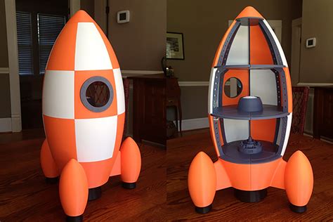 Grandpa Of The Year Creates Amazing 3d Printed Rocketship Playhouse