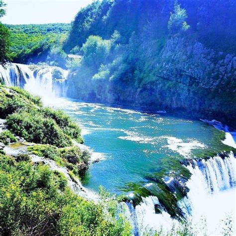 Strbacki Buk Waterfall Found On The Border Between Croatia Bosnia And
