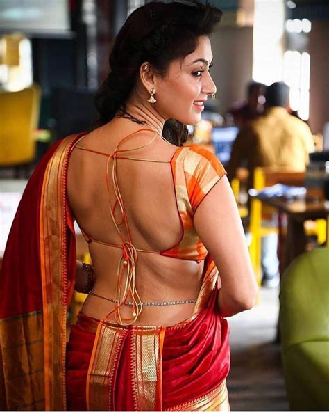 Saree Sari Backless Blouse Back Hot Indian Women Girl Lady