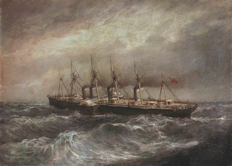 The Steamship Great Eastern Laying The First Successful Atlantic Cable