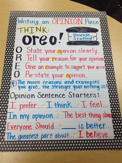 A good writer will include not only opinions an opinion paragraph. Image result for 2 GRADE WRITING OREO | Oreo opinion ...