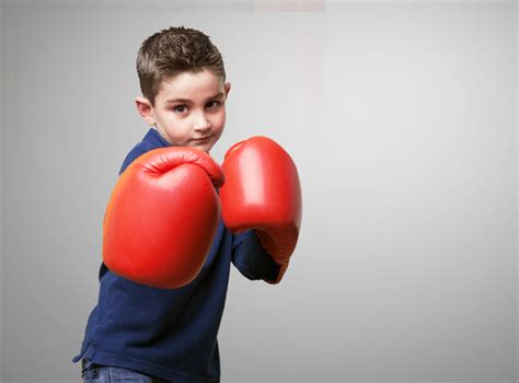 Boxing Movement Of The Little Boy Stock Photo Free Download