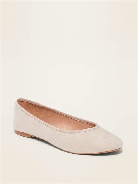 Faux Suede Almond Toe Ballet Flats For Women Old Navy