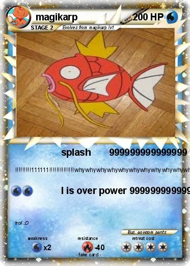 Pokémon Magikarp 259 259 Splash 999999999999999 My Pokemon Card