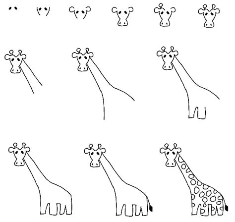 Apprendre A Dessiner Girafe How To Draw Learn To Draw Art For Kids