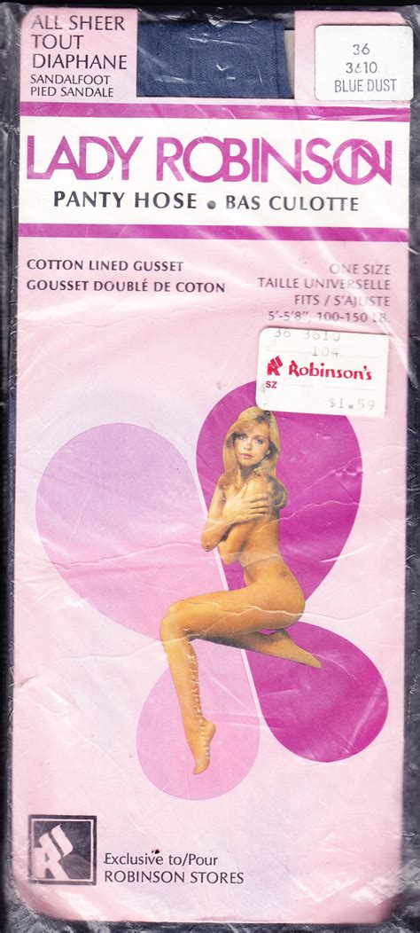 ALL SHEER Vintage Pantyhose And Package Lady Robinson Sexy N Etsy