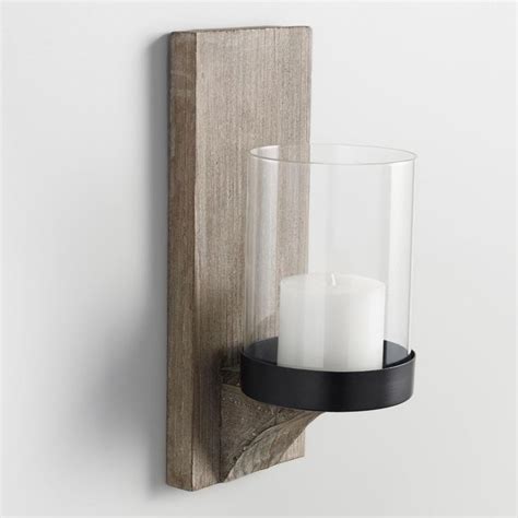 Rustic Wood Mason Sconce By World Market Rustichomedecor Wall Candle