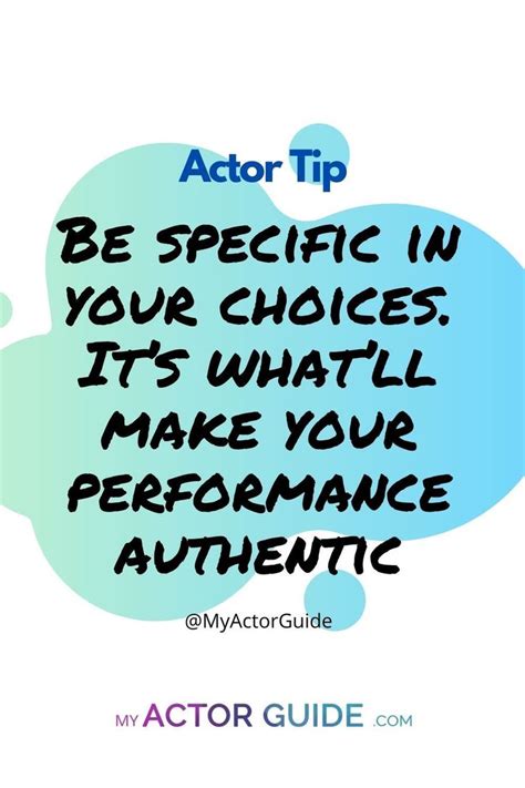 Acting Tip Know Your Character In 2021 Career Quotes Inspirational