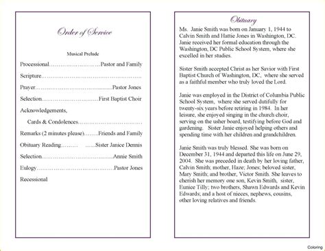 Catholic Funeral Mass Booklet Template
