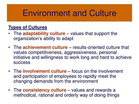 Ppt The Environment And Corporate Culture Powerpoint Presentation